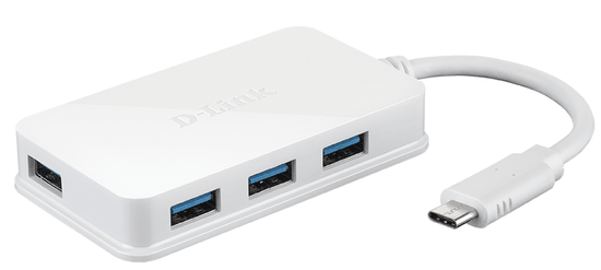 D-LINK USB čvor (hub) DUB-H410, 4-priključni USB 3.0, USB-C