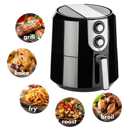 Cuisinier Deluxe toplozračna friteza, 5,2L, 1800 W