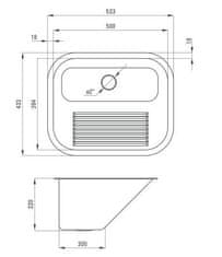 Deante garažni sudoper ZYK 0100, inox