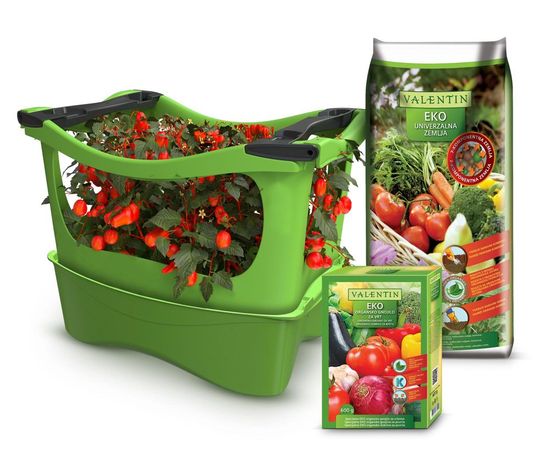 U-GREENY greda Planter Box sa zemljom i gnojivom, zelena