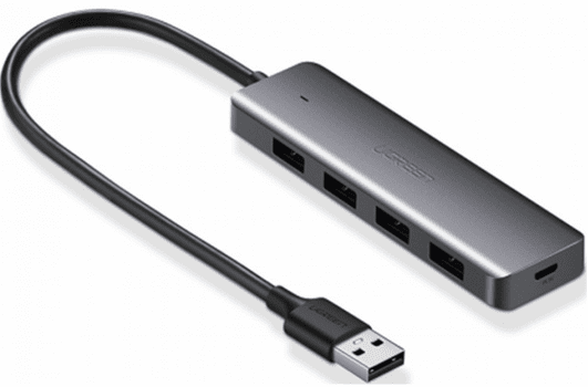 USB razdjelnik, USB 3.0, 4-portni, srebrni