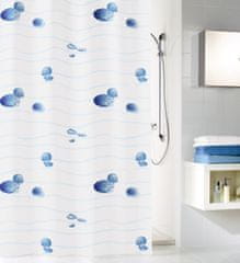 Kleine Wolke tekstilna zavjesa za tuš MIAMI 180 x 200 cm, plava
