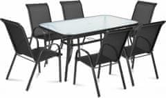 Fieldmann komplet vrtnog namještaja Ella 6 sa suncobranom, bež