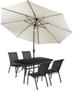 Fieldmann komplet vrtnog namještaja sa suncobranom Mona 4, bež