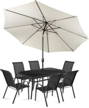 Fieldmann komplet vrtnog namještaja sa suncobranom Mona 6, bež