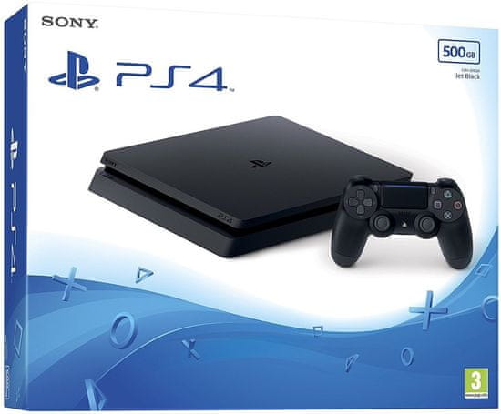 Sony Playstation 4 Slim, 500GB, crni, (PS719407775)