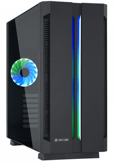 Chieftec gaming kućište G1 GR-01B-OP, RGB, ATX, crno + daljinski upravljač