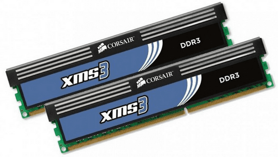 Corsair memorija (RAM) XMS3 8 GB (2x4GB), DDR3, DIMM, 1333 MHz (CORME-8GB_1333_CL9)