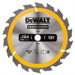 DeWalt list kružne pile za drvo 18 zuba, 184x16mm DT1938
