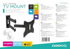 Omega zidni nosač s ručkom za TV OUTV200FM, 58,42 cm (23") - 106,68 cm (42"), rotirajući u svim smjerovima