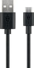 Goobay micro USB kabel za punjenje i sinkronizaciju, 2m, crni