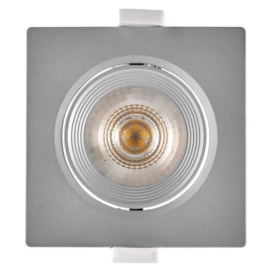 EMOS stropna LED svjetiljka, kvadratna, toplo bijela, 7 W, srebrna