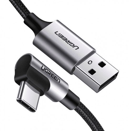 Ugreen USB-C kutni kabel, 0,9 m, crni