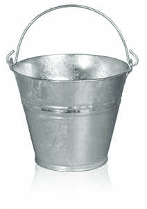 Kanta, pocinčana, 15L, s ručkom