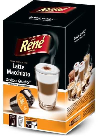 René set kapsula Latte Macchiato za aparat za kavu Dolce Gusto 16 komada, 4 pakiranja
