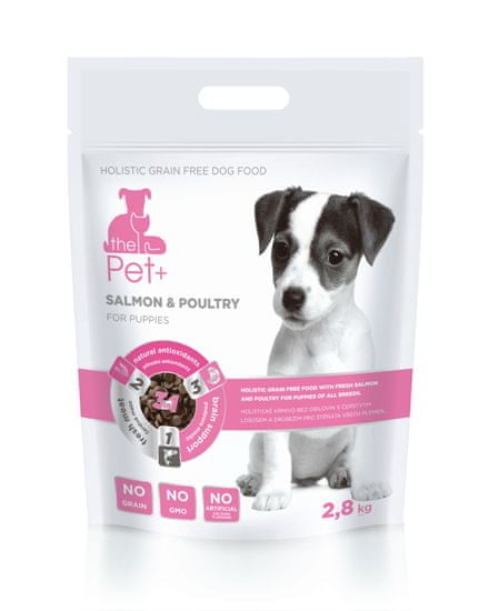 thePet+ 3u1 dog SALMON & POULTRY Puppies briketi za štence svih pasmina, 2,8 kg