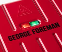 George Foreman 25040-56 Steel Family Grill Red kontaktni roštilj, crveni