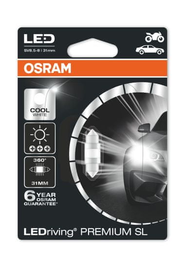 Osram LED žarulja 12 V/SOFIT/31 mm/4000 K