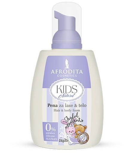 Kozmetika Afrodita Pjena za kosu i tijelo Kids Natural, 190ml