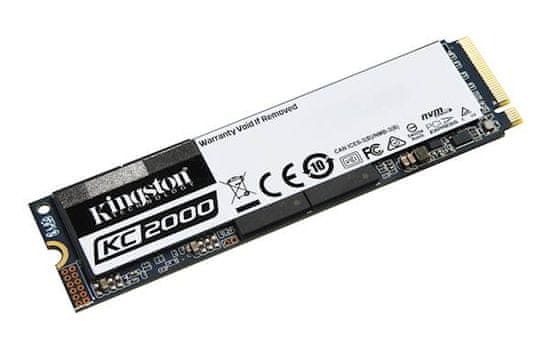 Kingston SSD KC2000, 500GB, M.2, PCIe NVMe, 3000/2000MB/s, PCIe Gen3 x4, 3D TLC NAND