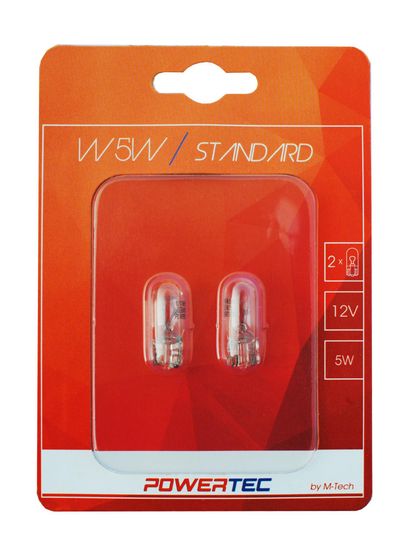 POWERTEC žarulja Standard W5W 12V 5W W2, 1x9,5D