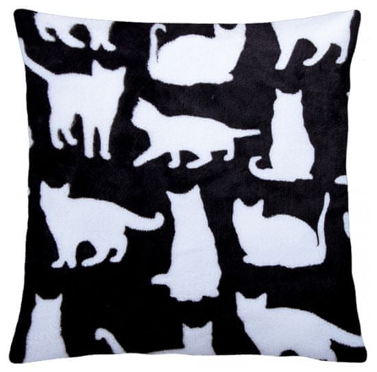 My Best Home jastuk od mikrovlakna Kitties, crna, 40 × 40 cm