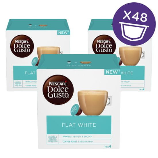 NESCAFÉ Dolce Gusto Flat White kapsule za kavu (16 kapsula / 16 napitaka), trostruko pakiranje