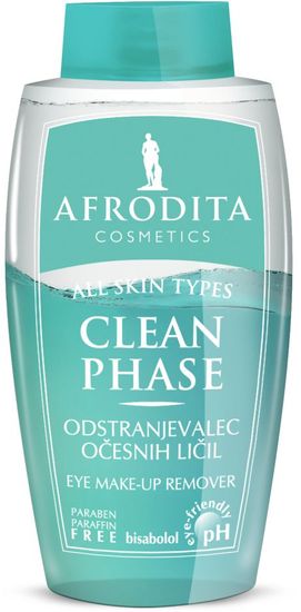 Kozmetika Afrodita sredstvo za uklanjanje šminke s očiju Clean Phase, 125 ml