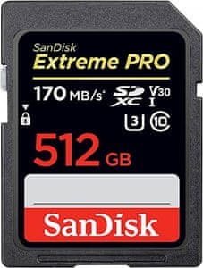 SanDisk Extreme Pro memorijska kartica, 512GB, 170/90MB/s, V30