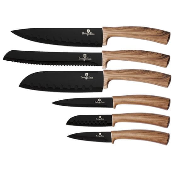 Berlingerhaus Forest Line Ebony Maple set noževa s površinom koja se ne lijepi, 6 komada