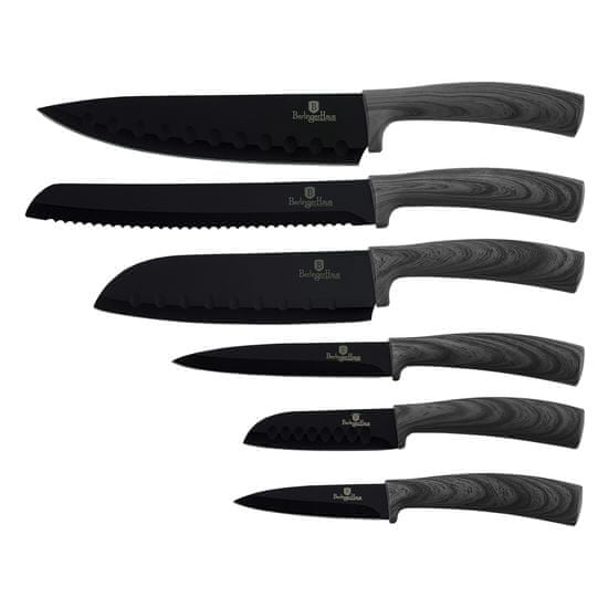 Berlingerhaus Forest Line Dark set noževa s površinom koja se ne lijepi, 6 komada, tamna obrada