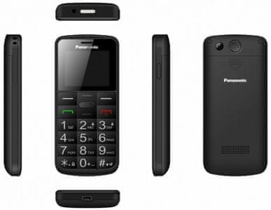 Panasonic KX-TU110EXB, mobitel za starije osobe, velike tipke, SOS tipka, jednostavno rukovanje