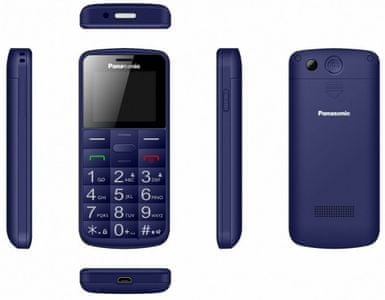 Panasonic KX-TU110EXC, mobitel za starije osobe, velike tipke, SOS tipka, jednostavno rukovanje