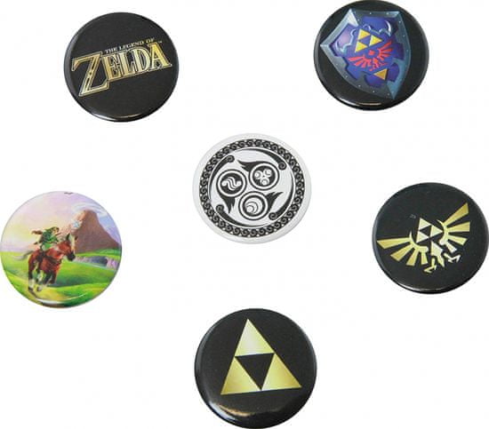 Paladone The Legend Of Zelda Pin Badges, bedževi, 6 komada