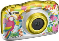 Nikon Coolpix W150, digitalni fotoaparat + SD16GB + torbica žuta/bijela