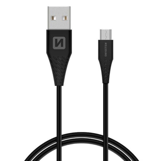 SWISSTEN podatkovni kabel USB/micro USB 1,5 M, crni (9mm) 71504303