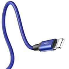 BASEUS Rapid 3u1 kabel za napajanje za Micro USB, Lightning (2×) 3A/1,2m, tamno plavi CAMLT-SU13