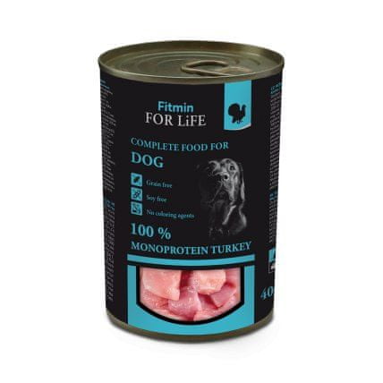 Fitmin Dog Tin mokra hrana za odrasle pse, puretina, 400 g