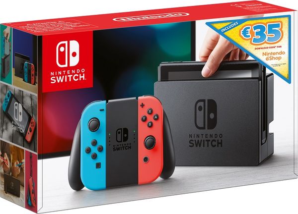Nintendo Switch - Summer Digital Bundle igraća konzola, crvena/plava