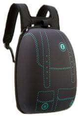 Zipit Shell ruksak Black, s zelenim džepovima