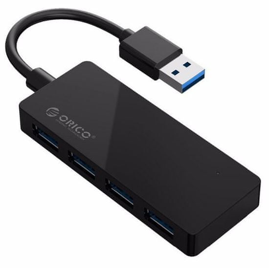 Orico HC4-U3, 4x USB 3.0 razdjelnik (hub), crna