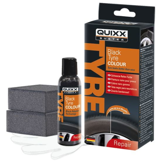 Quixx osvježavajuća boja za gume, crna, 75 ml