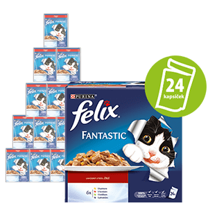 Felix Fantastic hrana za mačke, mesni izbor, 24x 100 g
