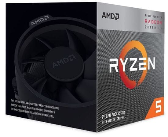 AMD Ryzen 5 3400G, Wraith Spire hladnjak, 65 W, BOX procesor (YD3400C5FHBOX)