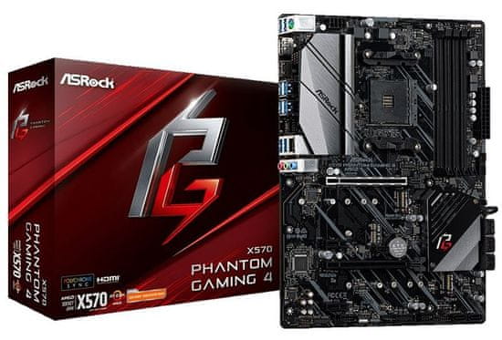 ASRock X570 Phantom Gaming 4, DDR4, USB 3.2 Gen2, AM4, ATX matična ploča