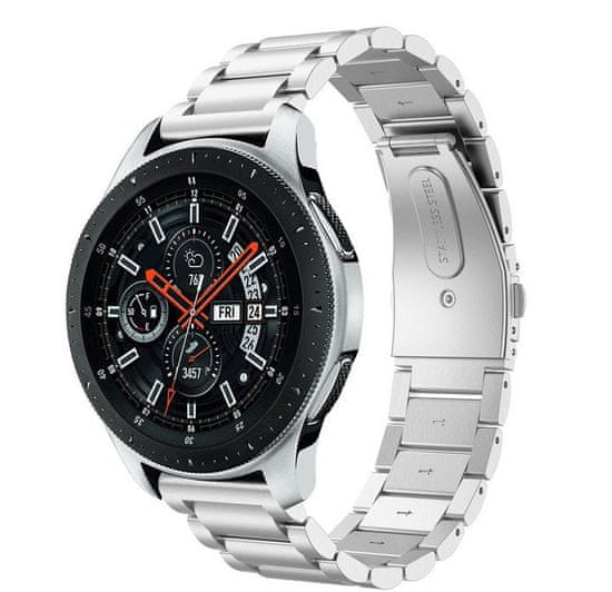 eses 1530001062 metalni remen za Samsung Galaxy Watch 46 mm/Samsung Gear s3/Huawei 2, srebrni