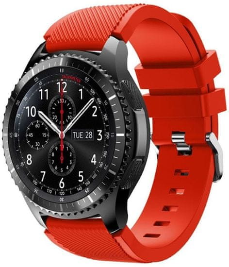 eses 1530001034 silikonski remen za Samsung Galaxy Watch 46 mm/Samsung Gear S3, crveni