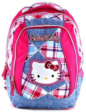 Target Hello Kitty školska torba, ružičasto-plavo karirana