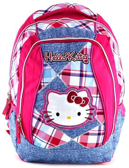 Target Hello Kitty školska torba, ružičasto-plavo karirana