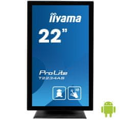 iiyama ProLite T2234AS-B1 AiO monitor, 54,6 cm (21,5 "), Android, osjetljiv na dodir